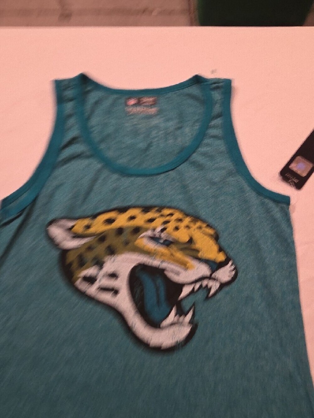 NFL Teal Muscle Tank with Jaguar Head Graphic - Picture 4 of 6